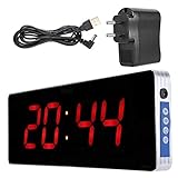 【LED Digitaluhr Mit Genauer Anzeige】Gregorianischen Kalender als die selben wie 2001-2049 Jahren. Woche automatisch entsprechend, Schaltjahr, große und kleine Monate automatisch anpassen. Zeit (Stunde, Minute, Sekunde) Kalender (Datum, Monat, Jahr) Temperaturanzeige.