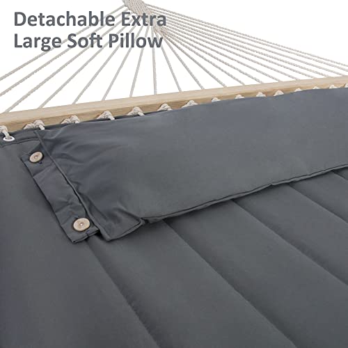 SUNCREAT 2 Person Hammock with Stand, Heavy Duty Portable Hammocks, 475 lbs Capacity, Dark Grey by SUNCREAT - Image 5