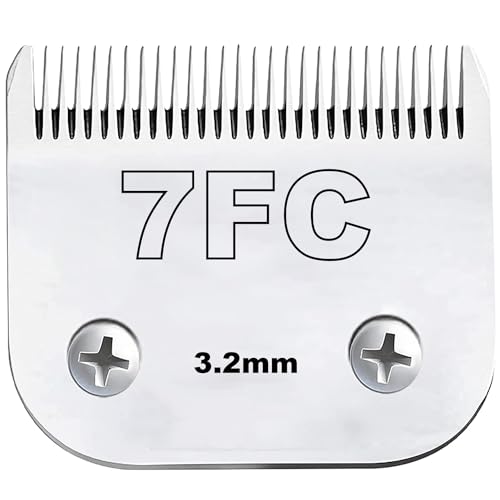 Vetmor Clipper Blade Dog Grooming Compatible with Andis Clippers Carbon Infused Steel Detachable Ceramic Sharp Edge Also Compatible with Wahl/Oster Dog Clippers (7FC:(1/8\")(3.2mm))