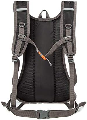 Professional OverTheHills Hydration Backpack with 2L Water Bag and Straw | Comfortable, Lightweight, Rip-resistant, Waterproof Bag | Perfect for Running, Cycling, Climbing, Camping and Biking (Black)
