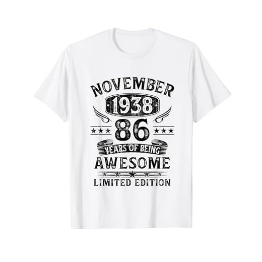 Regalo 86 Años Cumpleaños Hombre Mujer Noviembre 1938 Camiseta