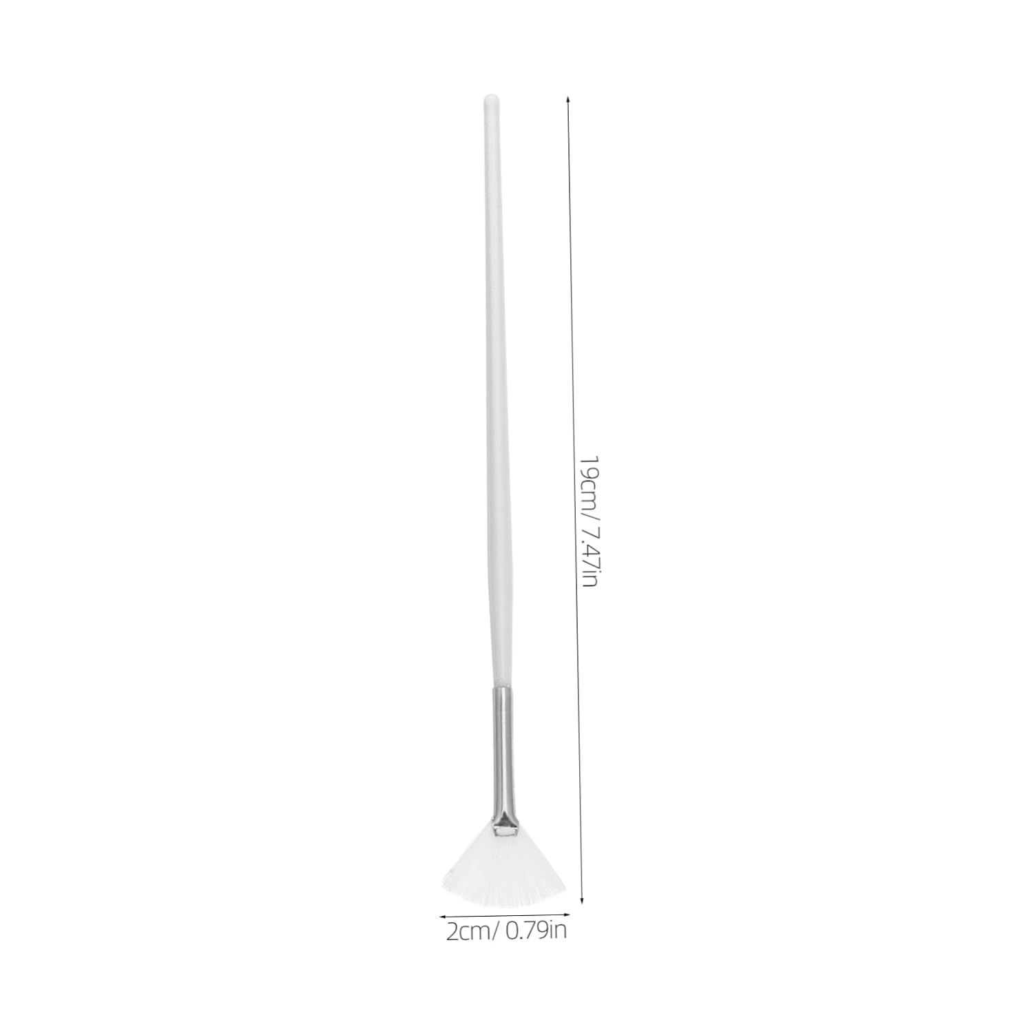 3pcs Long Handle Fan Shape Facial Mask Brush Skin Care Diy Tools White