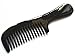 Myhsmooth Bb-1w-mt Wide Tooth Handmade No Static Big Size Round Handle Black Buffalo Horn Comb with(7.9''2'')