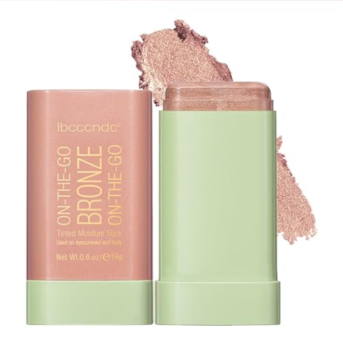 SWETIYOU Multi-Use Makeup Bronzer Stick, On-the-Go Glow Bronze Tinted Moisture Stick, Hydrating Solid Moisturizer with Bronze Tint, Natural Bronzed Glow, Blends Effortlessly, for Eyes, Cheeks & Body