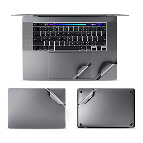 Vfeng Premium 6-In-1 3M Vinyl Body Protective Sticker Palm Rest Skin For 2010-2017 Macbook Air 13 Inch 13.3" (Model:a1466/A1369), With 2 Pack High Clear Screen Protector-Gray #TOP2