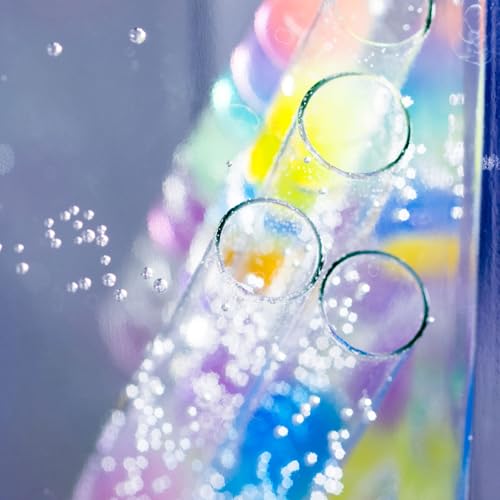 PATIKIL Klare starre Röhre Rundes Kunststoffrohr mit schwarzen Gummipen Polycarbonat-Wasserrohr, 305mm/12 Zoll Länge, 23mmx25mm/0,91x0,98, 2 Set