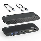 Plugable USB 3.0 Universal Laptop Docking Station for Windows and Mac (Dual Monitor: HDMI and DVI/HD