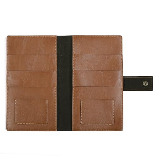 Image of The Junket Family Passport Holder for Up to 6 | Personalized Passport Cover with Custom Name & Charm | Premium Travel Document Organizer | Raksha Bandhan Gift for Travelers (Tan)