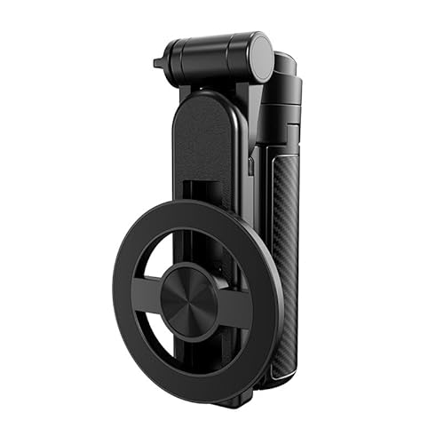 2025 4-in-1 Magnetic Selfie Stick with 360° Rotating Tripod and Wireless Remote for iPhone & Android—Portable for Travel (Clamp)
