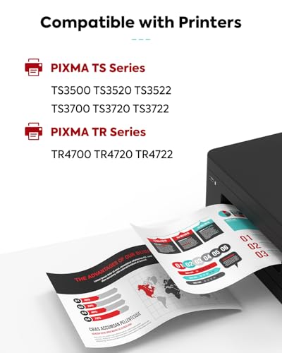 Image of TESEN PG-275XL CL-276XL Replacement for Canon Ink 275 and 276 PG275 CL276 275XL 276XL Ink Cartridge Combo Pack for PIXMA TR4720 TS3522 TS3500 TR4700 TR4722 TS3720 Printer Ink Cartridge(Color,1 Pack)