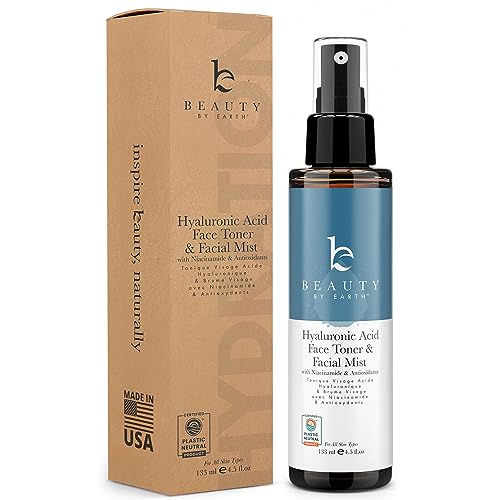 Face Toner - Hyaluronic Acid Facial Spray, Facial Toner & Skin Toner, Aloe & Witch Hazel Toner for Face Spray, Face Toner for Women & Men, Hydrating Toner for Oily Skin & Dry Skin, Light Astringent