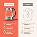 Speed-Boil Water Electric Kettle, 1.7L 1500W, Coffee & Tea Kettle Borosilicate Glass, Wide Opening, Auto Shut-Off, Cool Touch Handle, LED Light. 360° Rotation, Boil Dry Protection