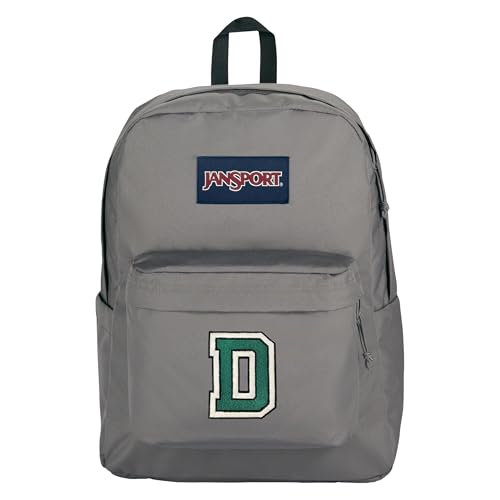 Image of JanSport NCAA Officially Licensed Backpack, Dartmouth, Superbreak Plus with Padded 15'' Laptop Sleeve, Spacious Computer Bag for Men & Women, Durable Daypack with Bottle Pocket, Graphite Grey