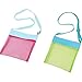 KMDJG Beach Mesh Bags, 2 Pack Sand Away Seashell Tote Bags with Adjustable Carrying Straps for Shell Collection