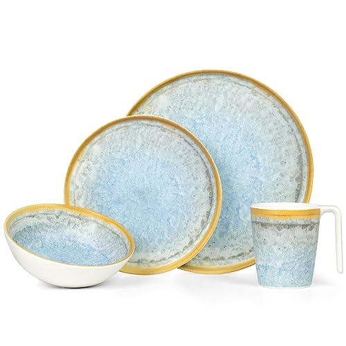 Camping Geschirr Set 1 Person 4-teilig | Melamin | Picknick...