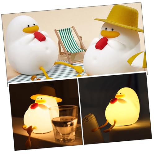 Lámpara de noche de pato de silicona recargable miniatura 3