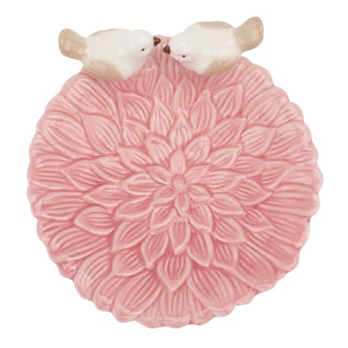 Healvian 1 Pieza bandeja de almacenamiento de joyas oro Lámina envase llave escurridor de platos bandeja de joyería para cajón bandeja de exhibición de joyas porcelana rosa