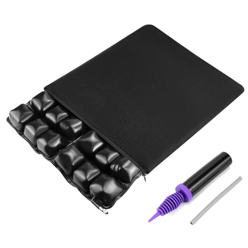 QWORK® Coussin pour Fauteuil Roulant, Coussin Anti Escarre, 40X40CM Coussin à Bulles, Dureté Réglable