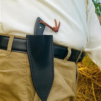 POLO CRAFT Fixed Blade Hunting Knife Stainless Steel Drop Point Blades Predator Hunter Heavy Duty Pocket Knives Sheath Included for EDC Outdoor Camping Survival