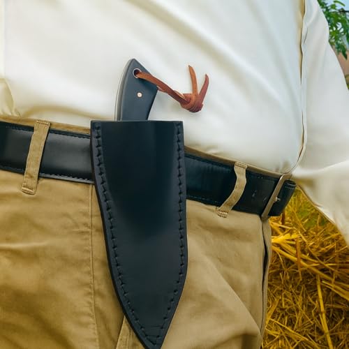 POLO CRAFT Fixed Blade Hunting Knife Stainless Steel Drop Point Blades Predator Hunter Heavy Duty Pocket Knives Sheath Included for EDC Outdoor Camping Survival