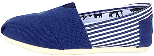Imagen de Dooxii Unisex Hombre Mujer Ocasionales Loafer Zapatos Moda Color Sólido Planos Alpargatas Azul 42