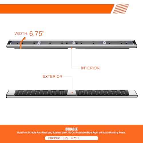 Estribos laterales para Nissan Titan Extended Cab 2004-2024 miniatura 3