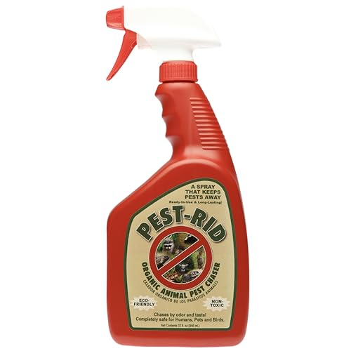 Pest Rid Pest Control Spray Essential Oil - Natural Cinnamon Repellent for Snakes, Raccoons, Lizards, Frogs, Bats, Deer - Non-Toxic Safe for Kids, Pets, Plants - Indoor/Outdoor Use - USA Made - 32 Oz