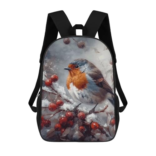 Sac à dos léger pour voyage avec motif oiseau, protection PC portable 43,2 cm