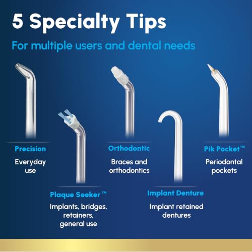 Waterpik ION Rechargeable Water Flosser with 10 Settings, 5 Tips, White | Portable Quiet Cordless Countertop for Daily Gum Health, Dental Braces, Implants, ADA Accepted, WF-31 Packaging May Vary - image 7