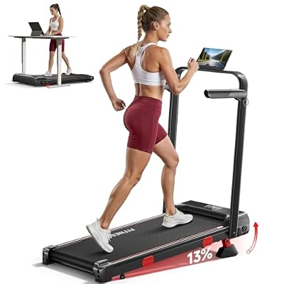 RHYTHM FUN Treadmill with Incline, Walking Pad with Handle Bar,300lbs Walking Pad with APP, Portable Folding Walking Treadmills for Home/Office with Low Noise