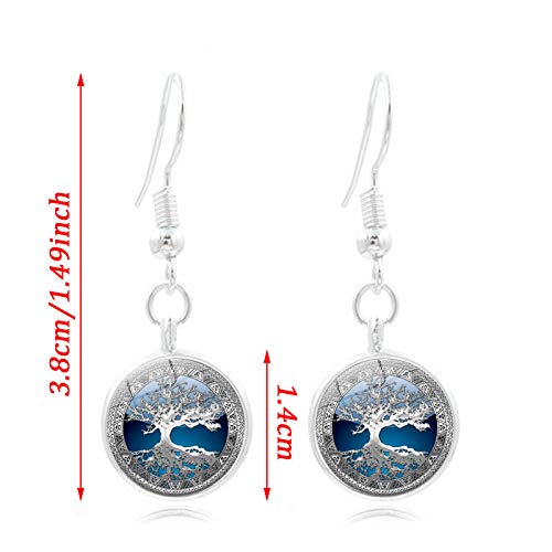Tree of Life Jewelry Set Personnality Life Tree Pendant Necklace with Drop Earrings Silver Plated Bracelet Vintage Immortal Tree Jewelry Gift4