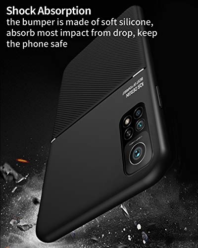 SHUNDA Capa para Xiaomi Mi 10T 5G/10T Pro 5G, capa ultrafina de silicone macio TPU com absorção de c