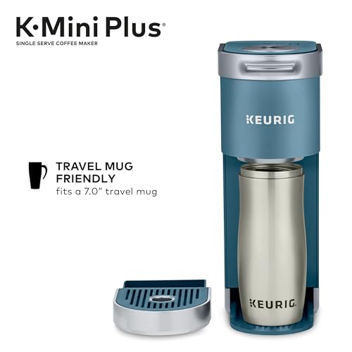 Keurig K-Mini Plus Single Serve K-Cup Pod Coffee Maker, with 6 to 12oz Brew Size, Stores up to 9 K-Cup Pods, Travel Mug Friendly, Teal (Renewed) - Image 8
