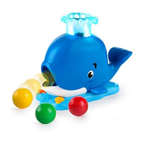 Bright Starts Silly Spout Whale Ball Popper Musical Activity Toy with Light & Sounds, 3 Balls, Early Development, Toddler Ages 6 -12 months Cover