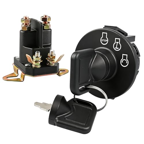 Reltvo Ignition Switch Starter Solenoid Kit for Toro Zero Turn Lawn Mower Replace 117-2221 137-4100 117-1197 Fit Exmark Lazer Z Titan TimeCutter Quest Z Master Toro Lawn Mower Parts