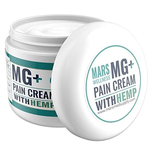 Mars Wellness MG+ Magnesium Cream with Hemp for Pain Relief -4 OZ Tub