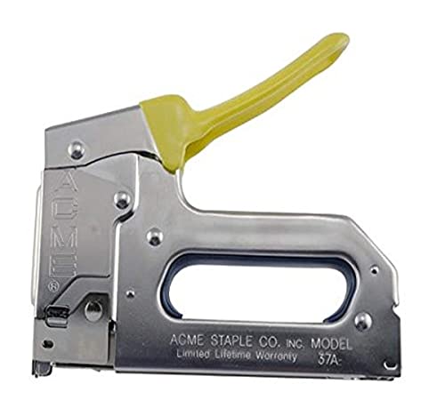 Acme 37A Cable Stapler, Bottom-Load, 3/8″ Crown, for Wire and Cable up to 9mm, Compatible with 3/8″, 1/2″ and 9/16″ Staples