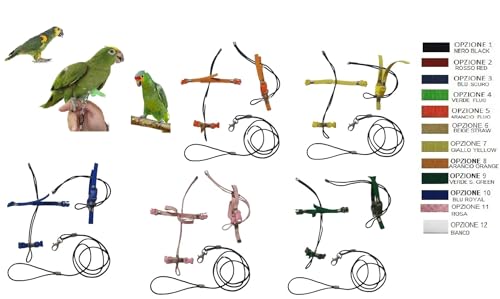 Petorina para loros amazonas que evita tirones gracias a su cuello elástico negro 3