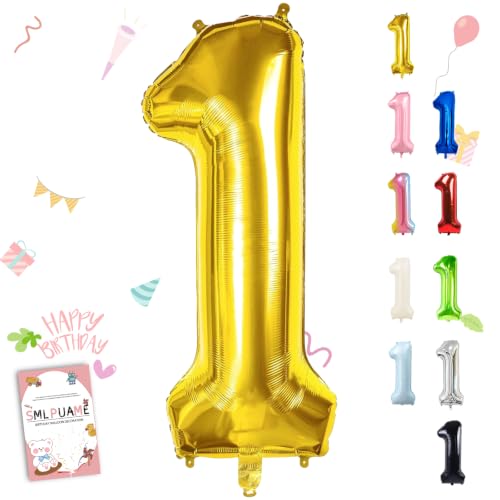 Smlpuame 40 Inch Gold Number Balloons (0-9)