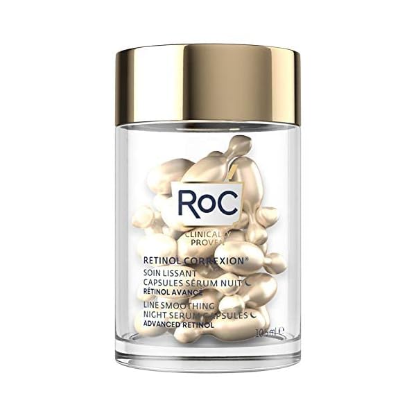 RoC Retinol Correxion Line Smoothing Night Serum Capsules, Daily Anti-Aging Skin Care Treatment for Fine Lines, Dark…