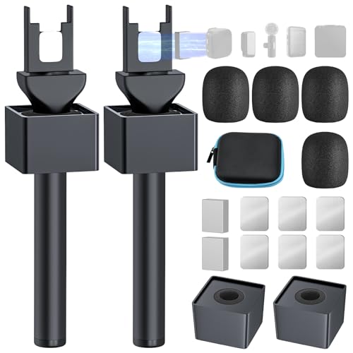 Handheld Adaptor for Interview Mic, 2 Packs Wireless Mic holders for DJI/Rode/Hollyland Lark...