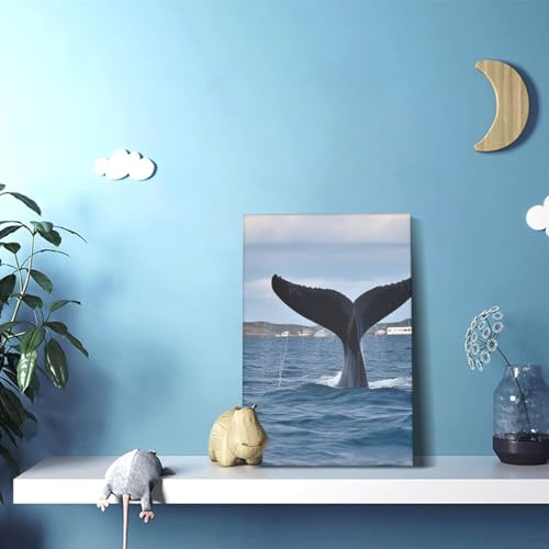 Toile de peintures à thème queue de baleine LHDGBWC décoration murale esthétique