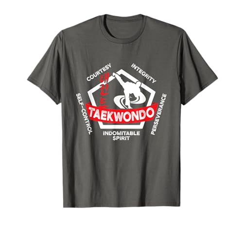 Taekwondo 5 Tenets Martial Arts ATA ITF Gift Maglietta