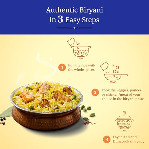 Image of Daawat Biryani Kit Lucknowi | Authentic Recipe | Ready in 30 min | Ready to Cook | 334 gm (Pack of 3)