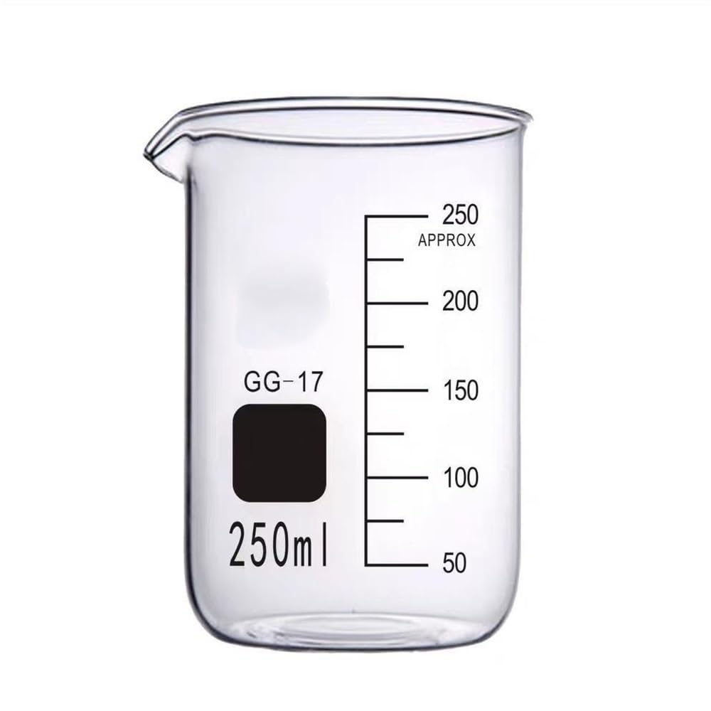 Set Becher Borosilicato Resistenti Alte Temperature 5-1000Ml Lab | Bicchiere misuratore graduato, becher in vetro trasparente(13)