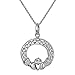 Produktbild jewellerybox Groß Sterlingsilber Claddagh Anhänger an Kette - 55,8 cm