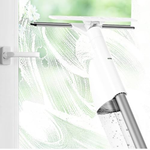 Limpiador de ventanas de plástico de dos caras con mango largo 4