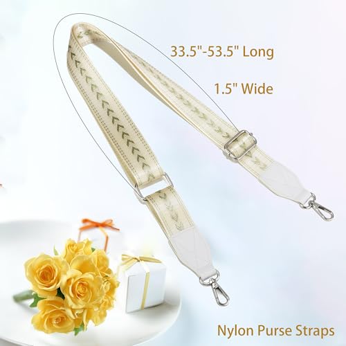Image of LEMEDE Purse Strap Replacement Crossbody 1.5 inch Wide Shoulder Strap Adjustable Straps Handbag Strap Replacement Belts