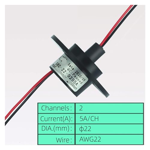Anillo colector eléctrico de 2 vías para solucionar cables enredados 5A 3