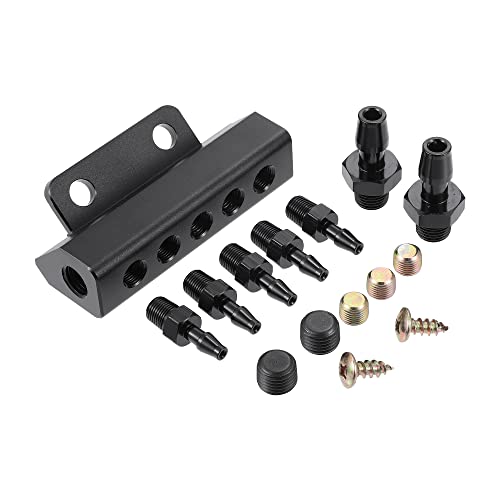 Collecteur d'aspirateur universel X AUTOHAUX avec 6 ports 1/8 et interfaces 1/2 pour bloc boost